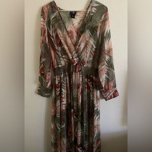 ENFOCUS STUDIO palm leaf print maxi dress